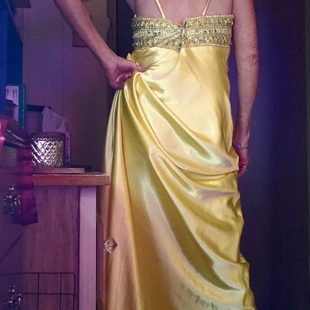 Yellow Rhinestone Formal - Picture 3 of 3